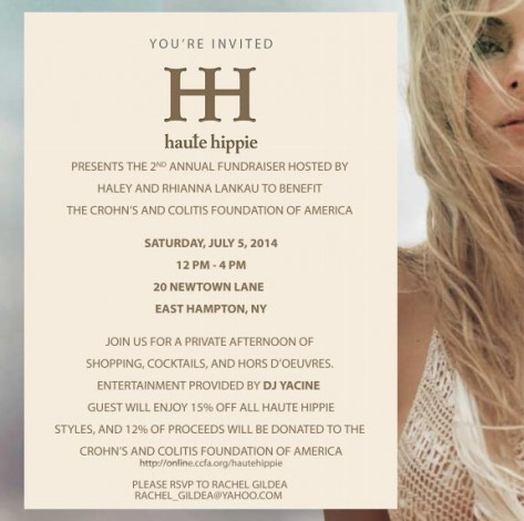 Haute Hippie Second Annual Fundraiser To Benefit The Crohn's and Colitis Foundation Of America @ Haute Hippie East Hampton | East Hampton | New York | United States