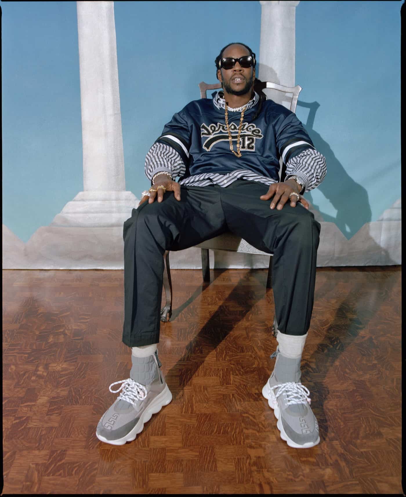 2 Chainz & Versace Unveil the Chain Reaction Sneaker in Milan