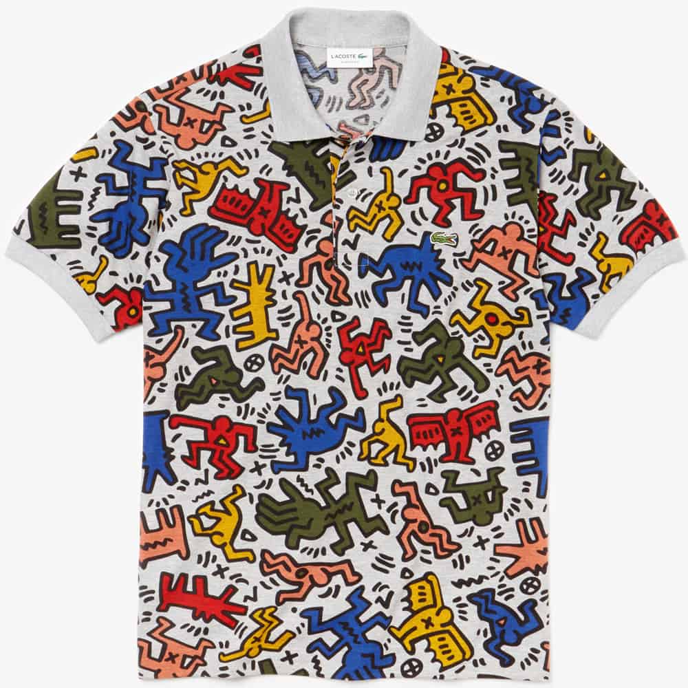 lacoste keith haring polo shirt