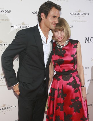 Shot Of The Daily: Anna Wintour and Roger Federer's Love Match - Daily  Front Row