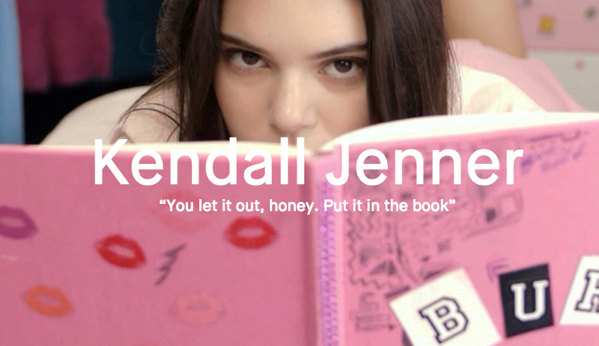 Kendall Jenner Addresses The Haters With Mean Girls Burn Book