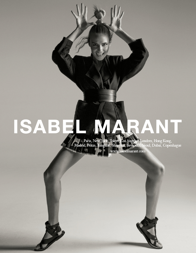 Natasha Poly Has A Lot Of Fun In Isabel Marant S Spring Campaign Natasha Poly Has A Lot Of Fun In Isabel Marant S Spring Campaign