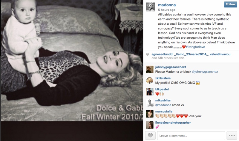 Madonna Tells D&G To "Think Before You Speak"