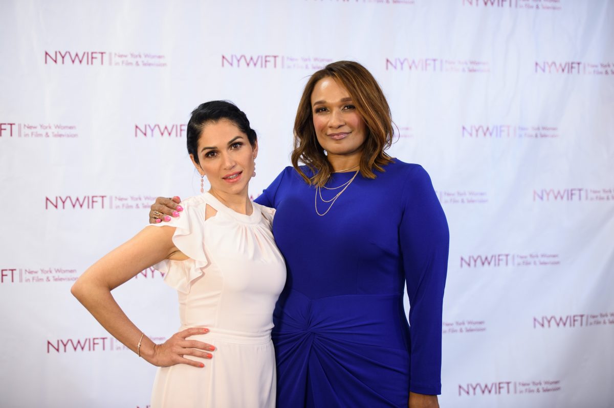 NEW YORK, NY - JUNE 13: Lela Loren and MUA Anita Gibson attends the 2016 New York Women In Film & Television's Designing Women Galaat CUNY Graduate Center on June 13, 2016 in New York City. (Photo by Dave Kotinsky/Getty Images)