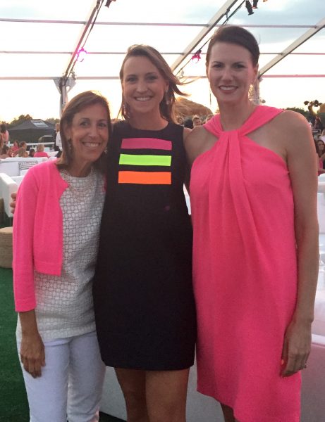 Jen Bruno and friends at Paddle & Party for Pink 2015