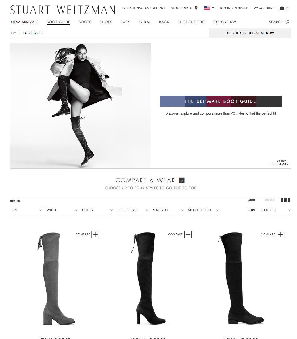 Stuart weitzman hotsell official website