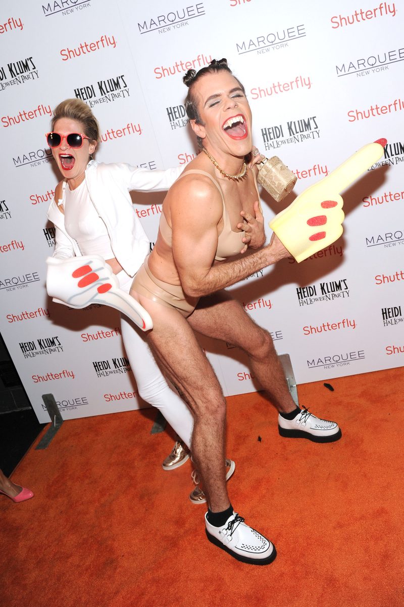 Julie Macklowe, Perez Hilton== Heidi Klum's Halloween Party 2013== Marquee, NYC== October 31, 2013== ©Patrick McMullan== Photo - Owen Hoffmann/ PatrickMcMullan.com== ==