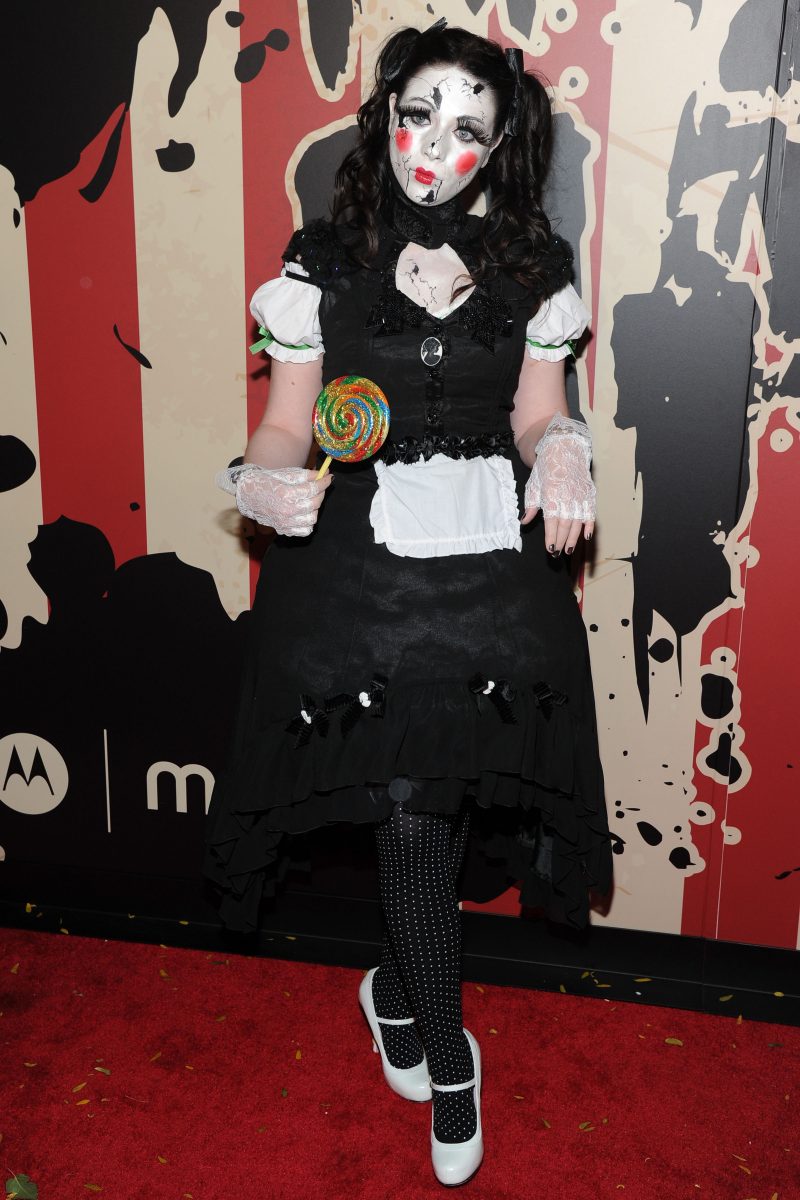 Michelle Trachtenberg== HEIDI KLUMÕS 15th ANNUAL HALLOWEEN PARTY== Tao Downtown, NYC== October 31, 2014== ©Patrick McMullan== Photo - Owen Hoffmann/patrickmcmullan.com== ==