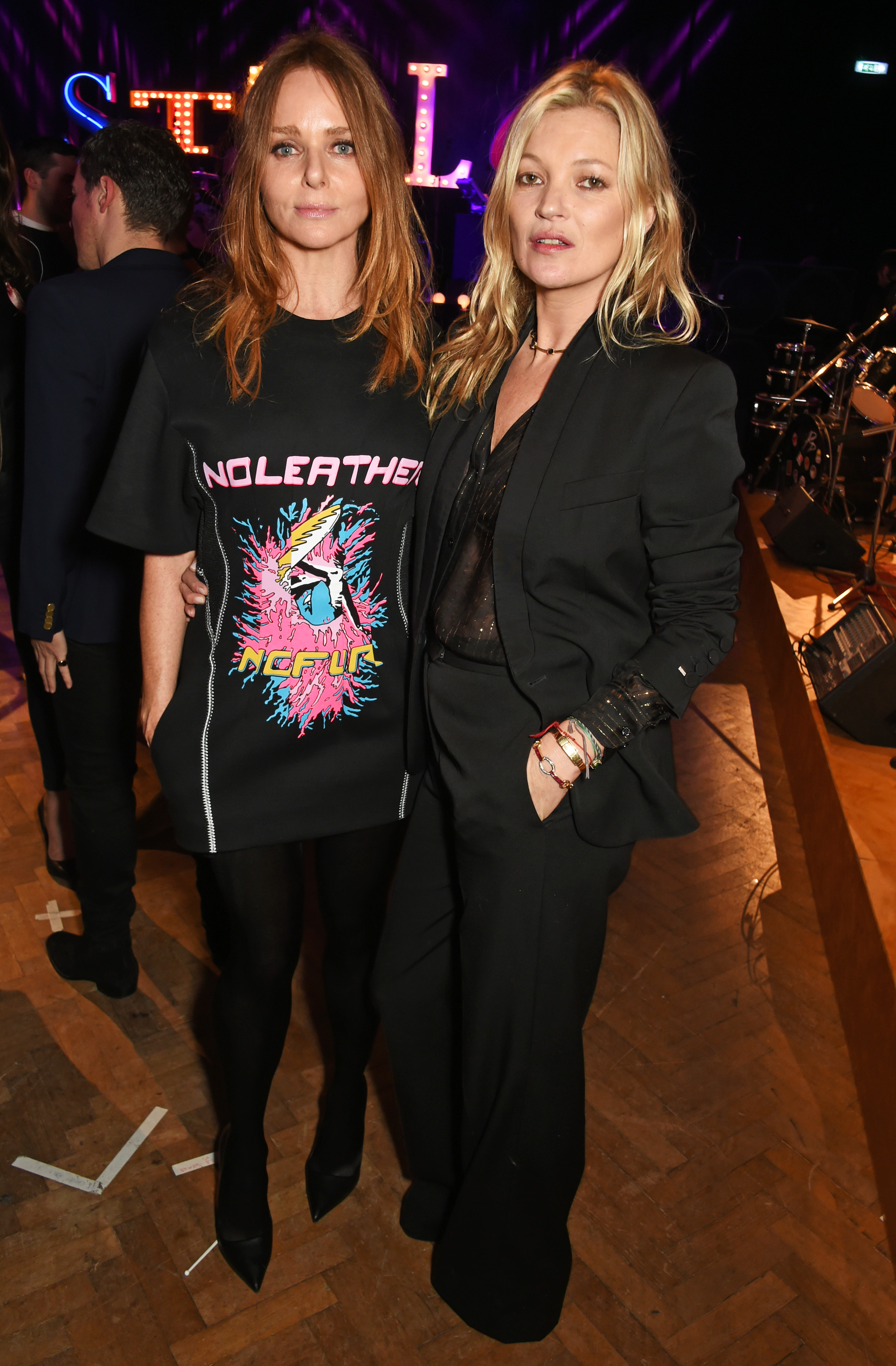 Stella McCartney leaves her fashion show with her husband