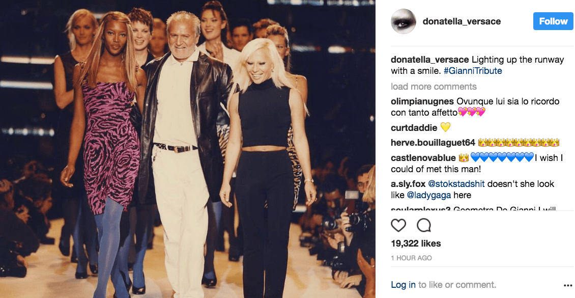 Naomi Campbell's Tribute to Gianni Versace