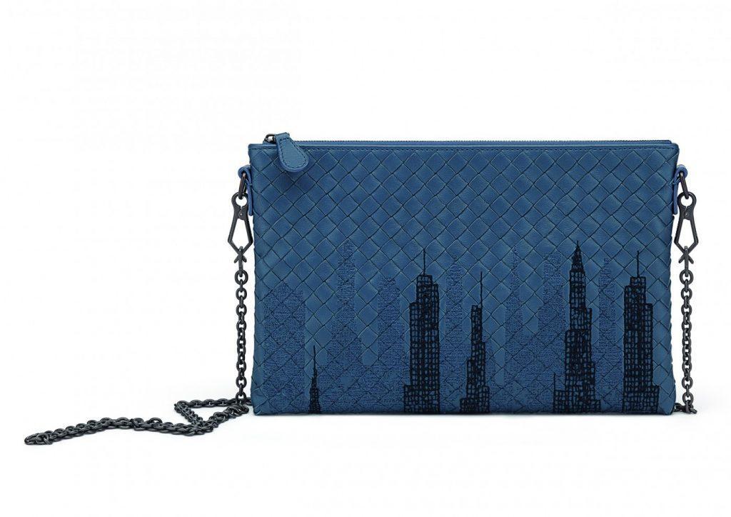 Bottega Veneta 青 アンクレット ボッテガヴェネタ BOTTEGA VENETA タイニー イントレチャート