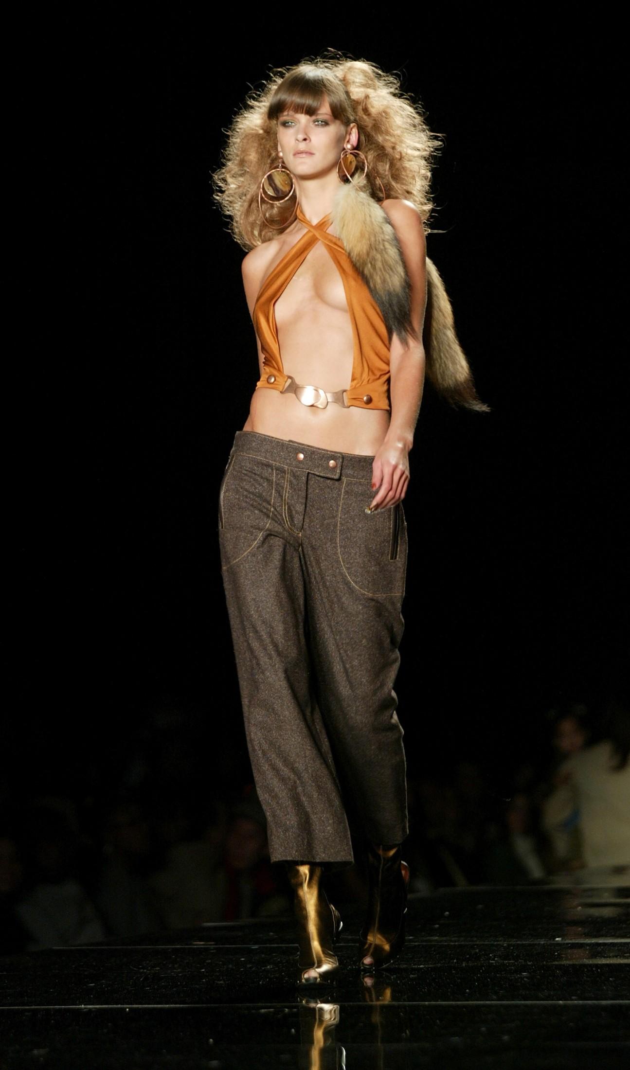 Carmen Kass wearing Baby Phat Spring 2003 Collection
