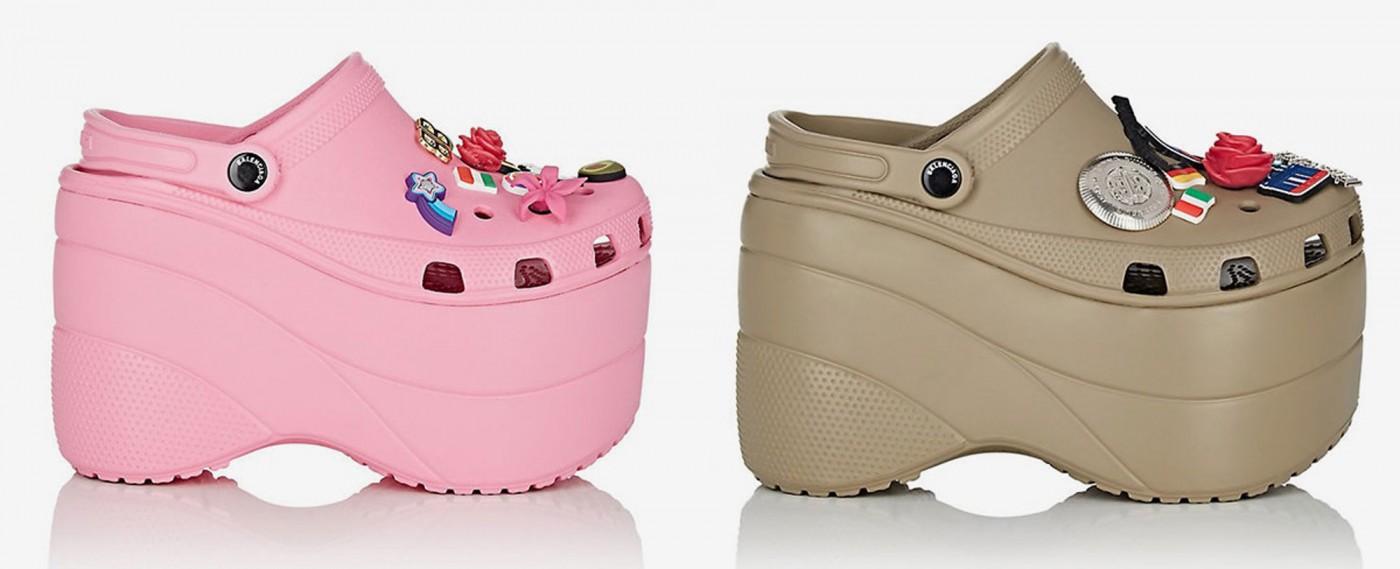 balenciaga platform crocs