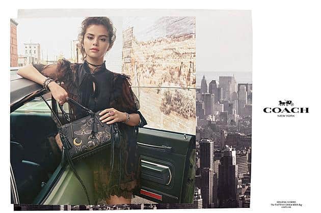 Actress and singer Selena Gomez, Louis Vuitton handbag detail