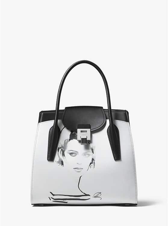 Editor S Pick Michael Kors David Downton Collaboration Top Handle Bag
