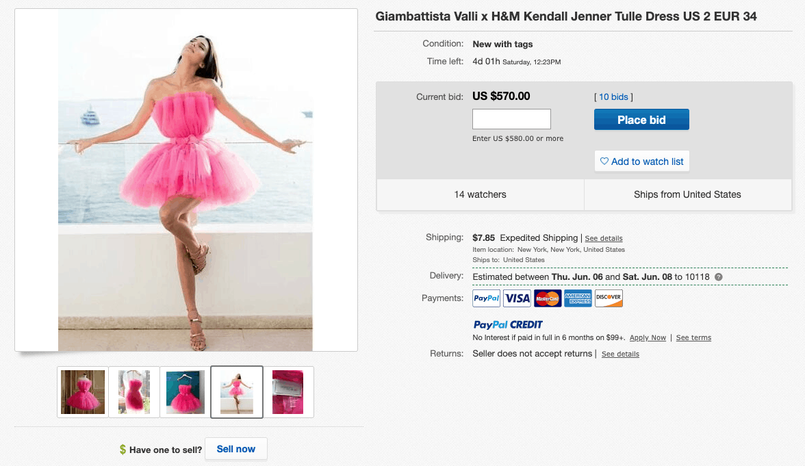 giambattista valli h&m pink dress price