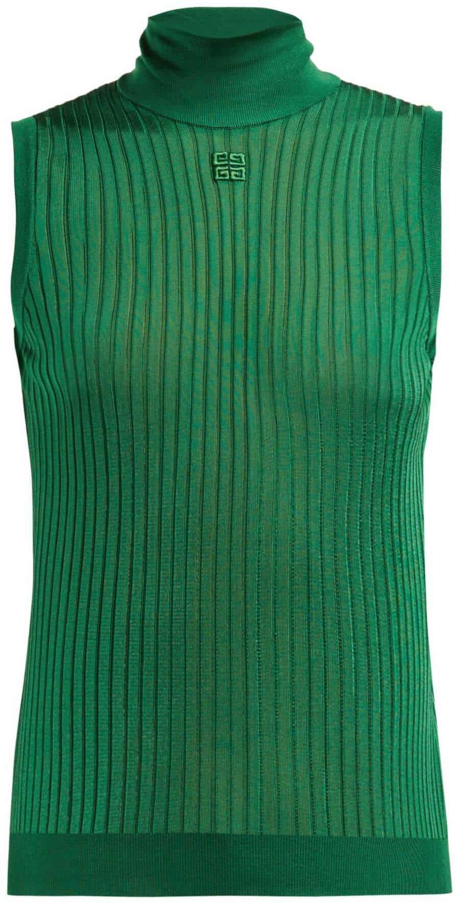 SLEEVELESS STRETCH KNIT TOP