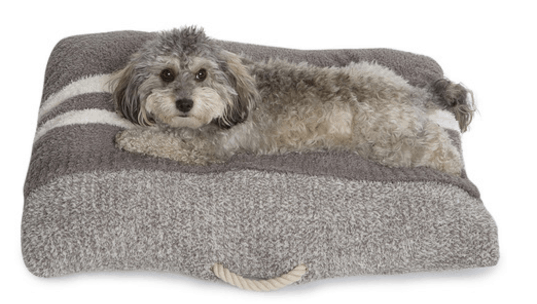 Grey dog bed