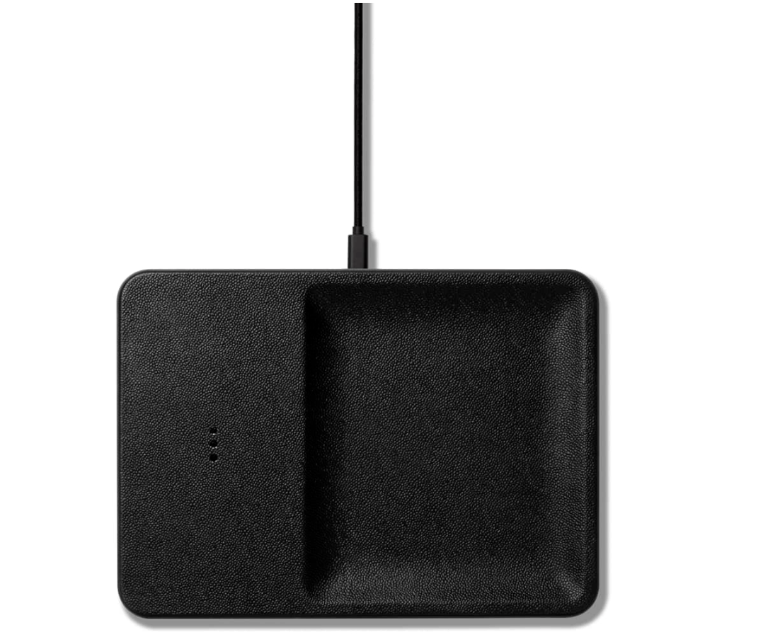 Black wireless charging pad