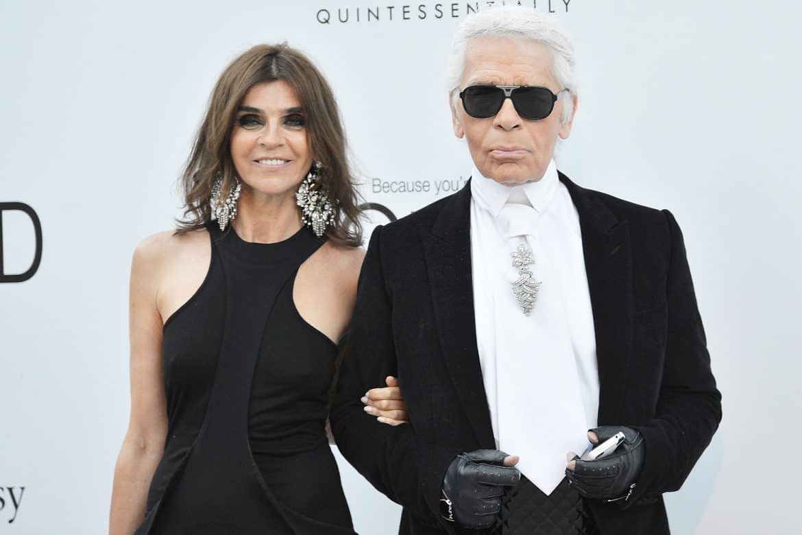 Carine Roitfeld and Karl Lagerfeld