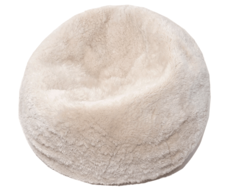 White lamb bean bag