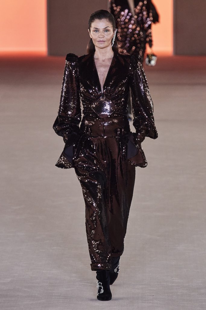 Helena Christensen Walks for Balmain, Agnes B Cancels Show