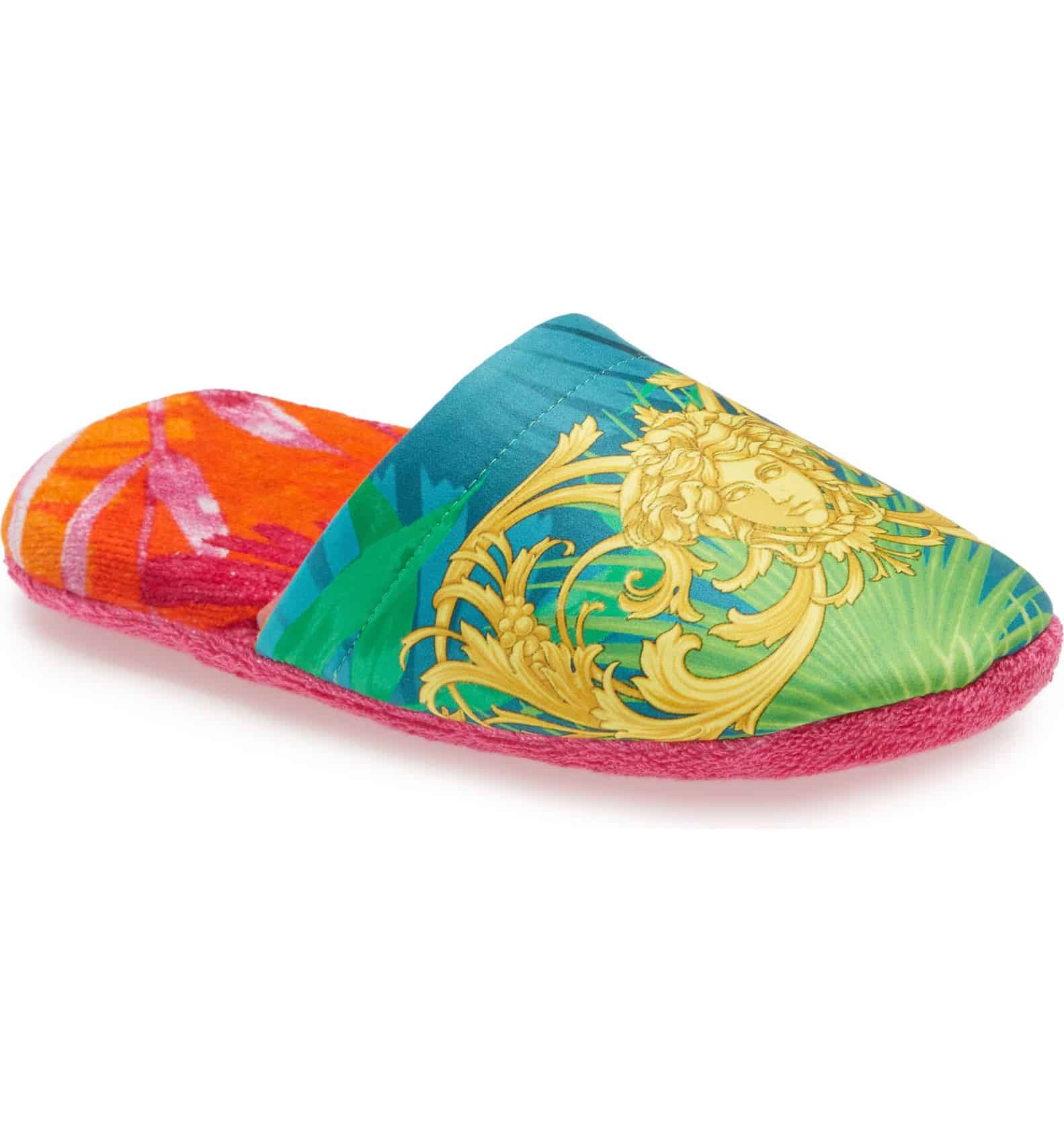 Versace Cotton Bath Slippers With Medusa Print Womens Shoes Flats and flat shoes Slippers 