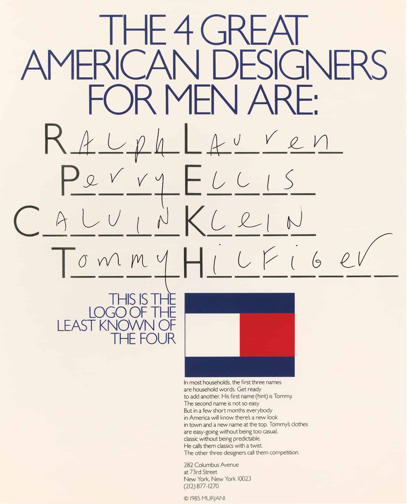 tommy hilfiger 4 great designers