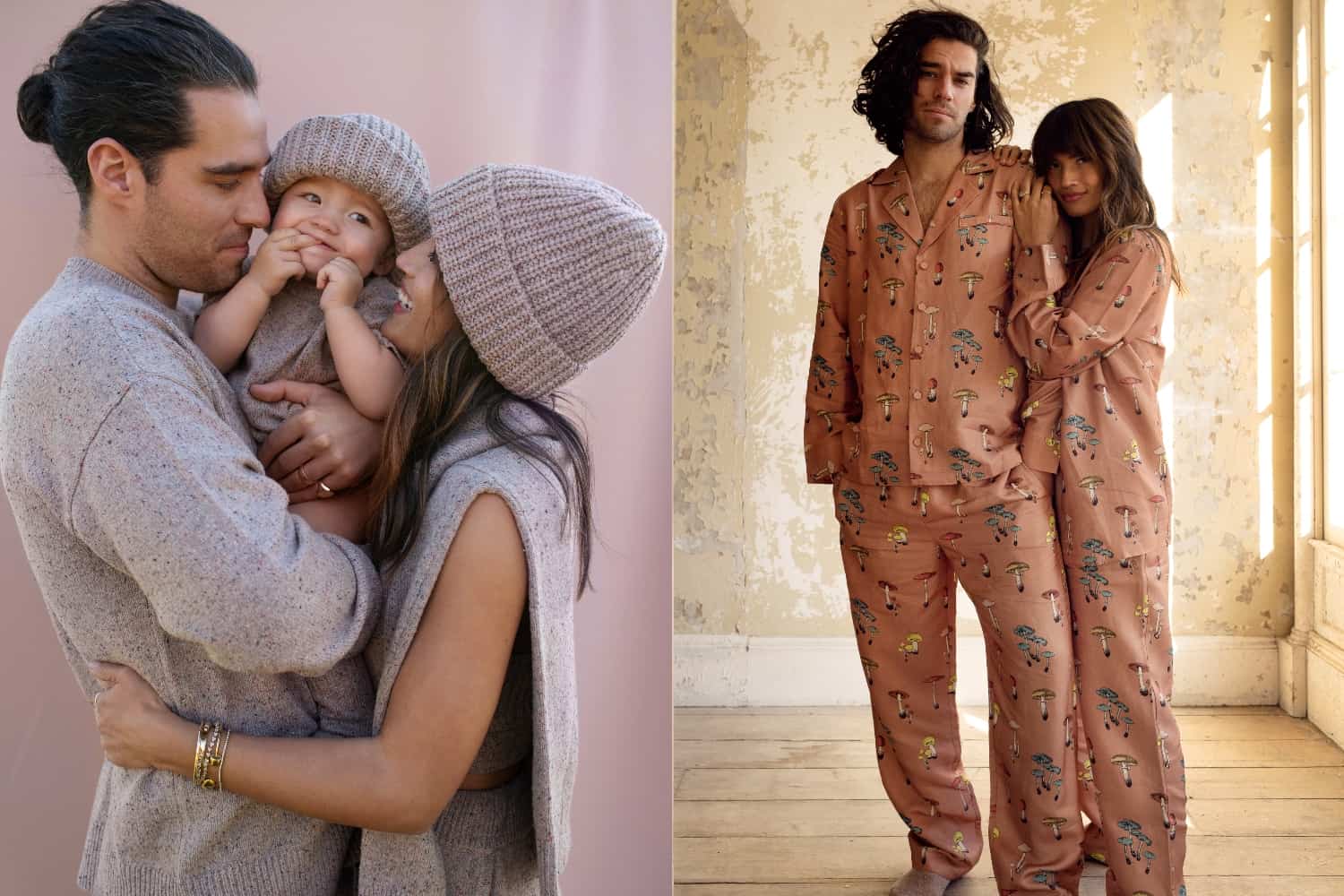 Rocky Barnes Launches Stylish Unisex Pajamas, Enlisting Husband And Son As  Models - Daily Front Row