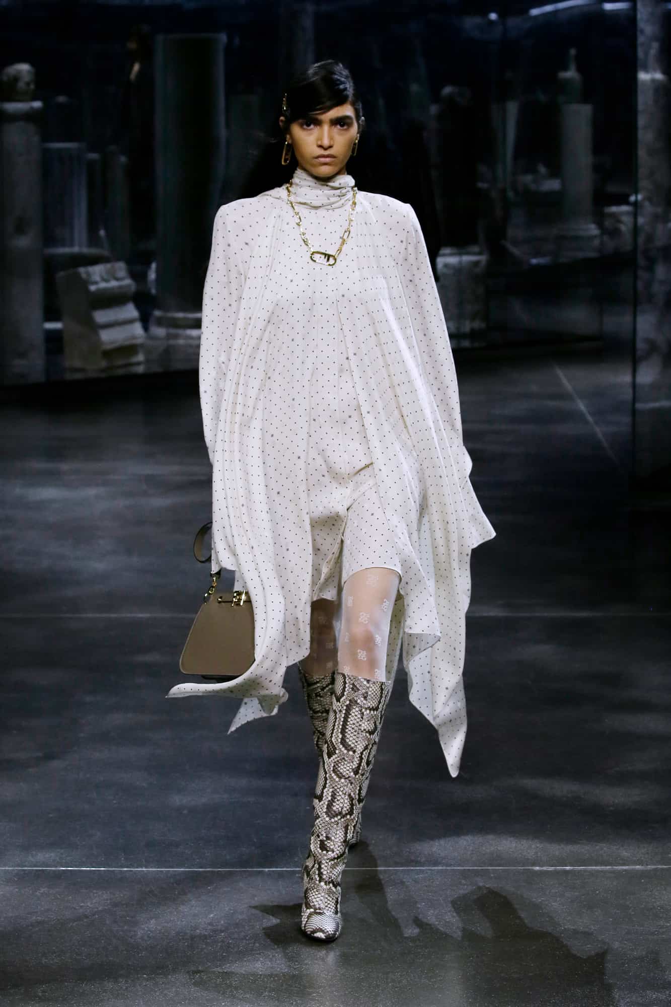 Kim Jones Fendi FW21 RTW First Bag & Mule Heels