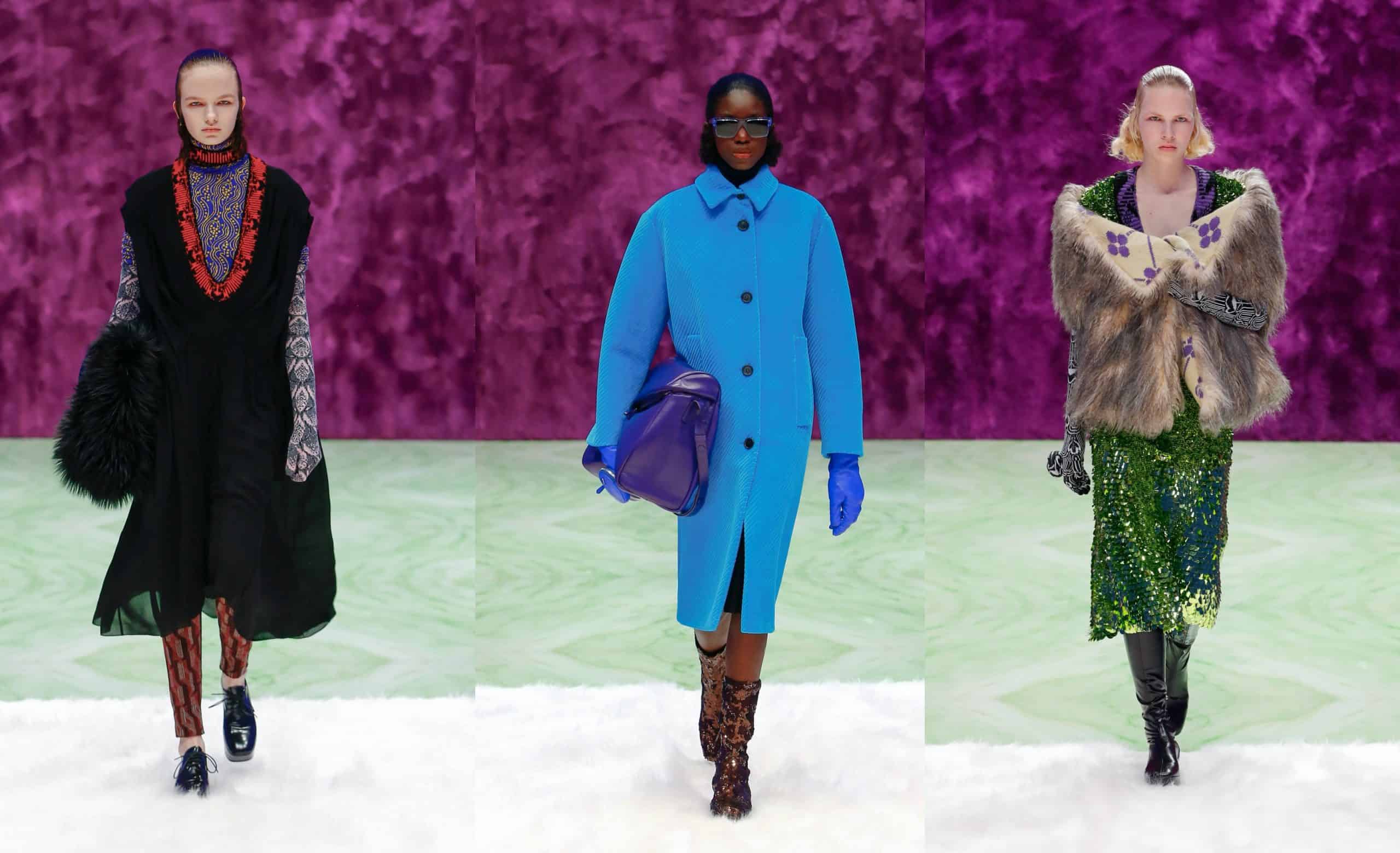 Prada's Fall 2021 Womenswear Predicts A Vibrant, Optimistic Future