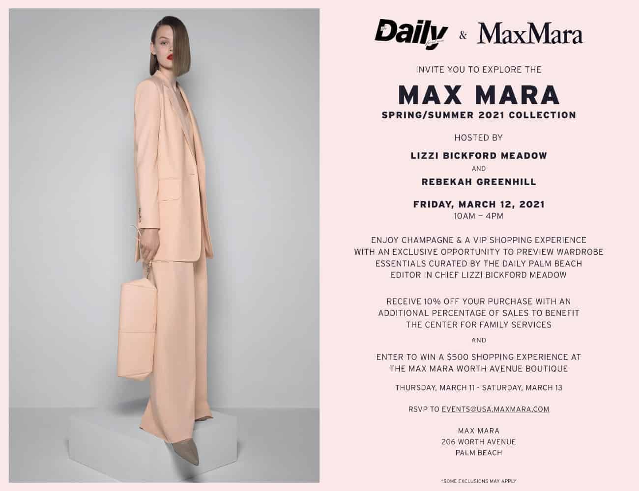 Join The Daily And Max Mara In Palm Beach For A VIP In-store Event