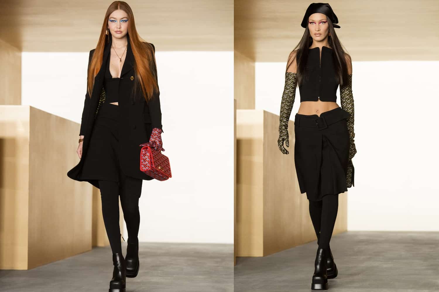 Gigi And Bella Hadid Return To The Runway For Versace Fall '21