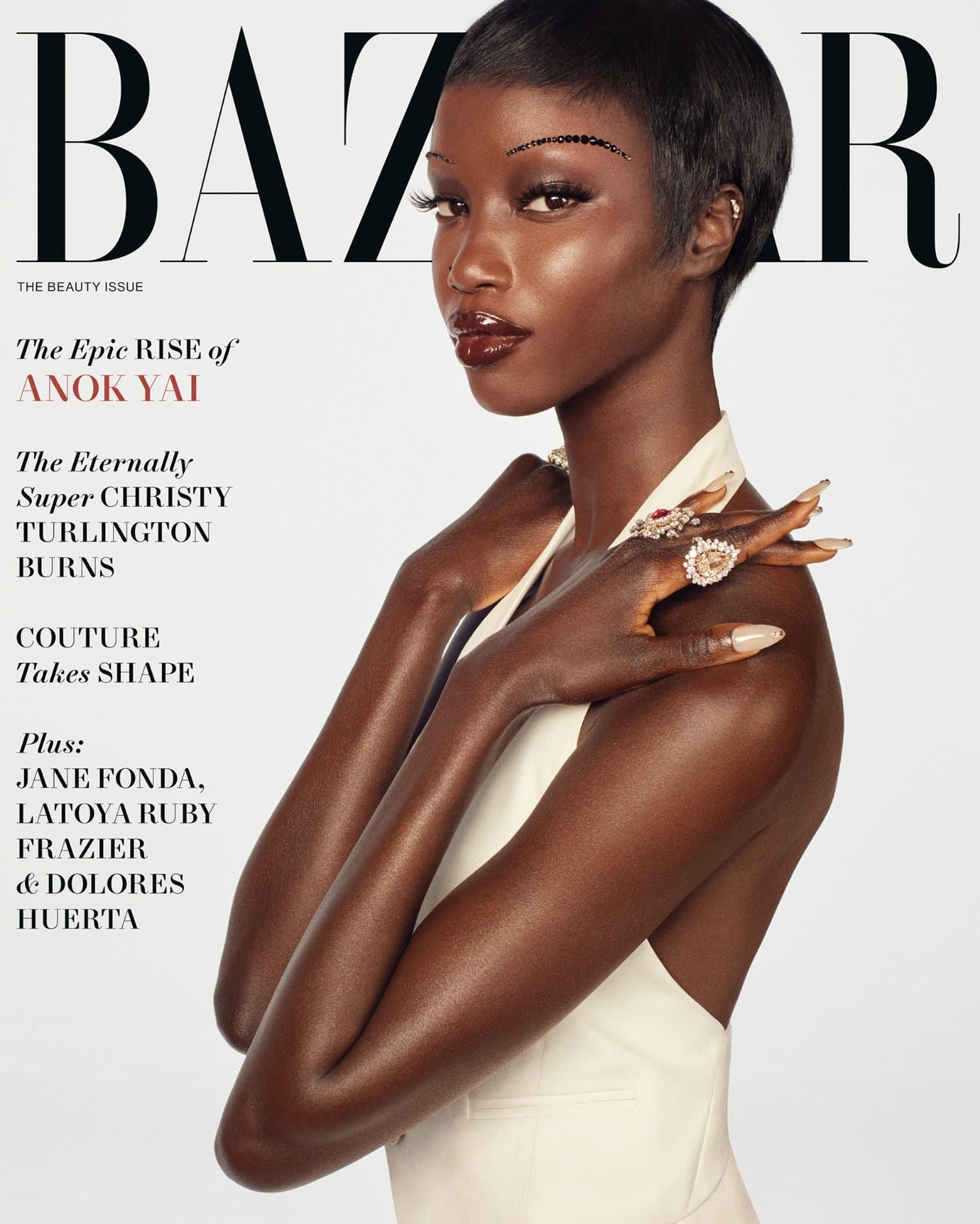 Harper's Bazaar, Anok Yai, Christy Turlington, Beauty, fashion, magazines, covers, Ethan James Green