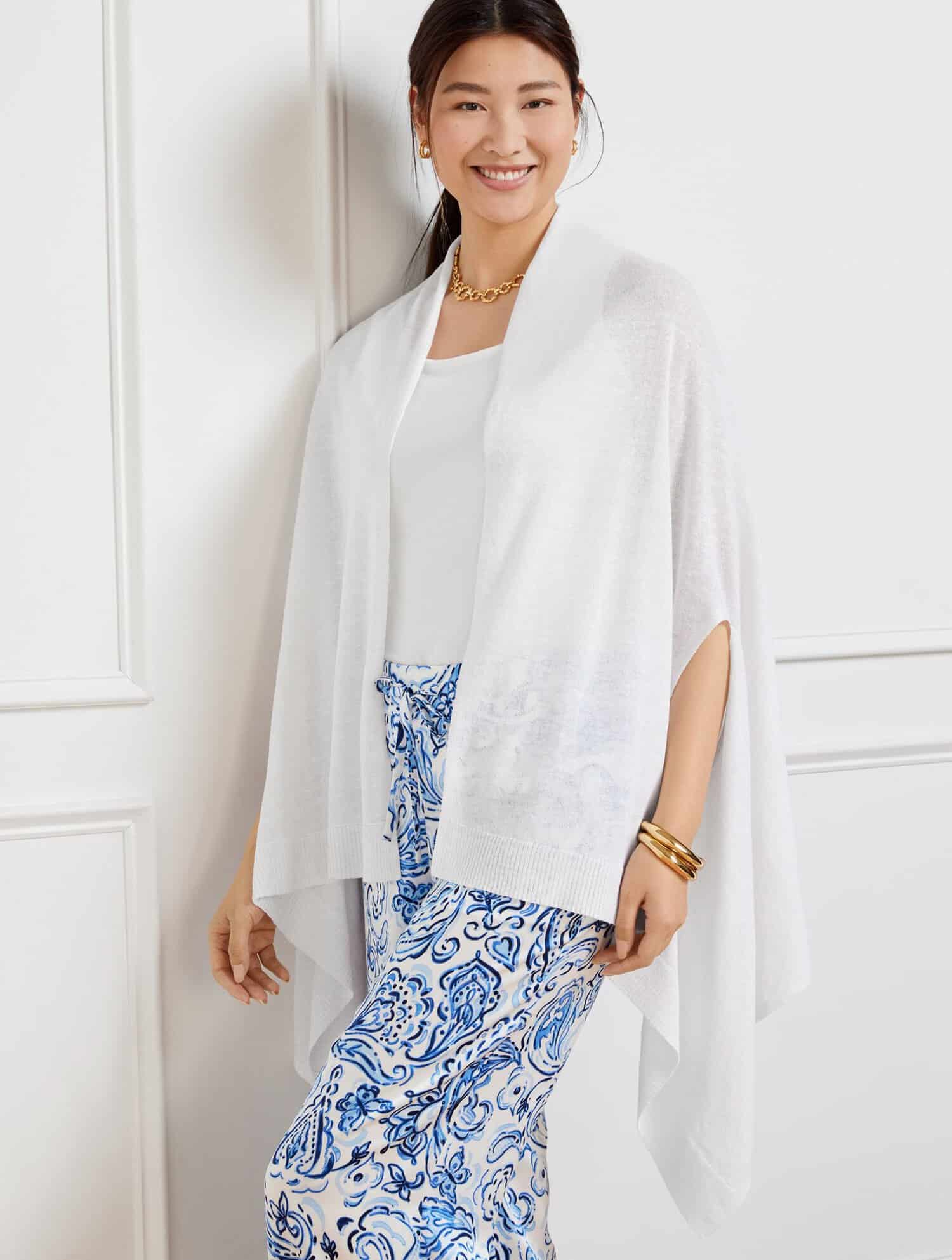 Talbots, Mother's Day, gifts, gift guide, knitwear, knit, wrap, shrug