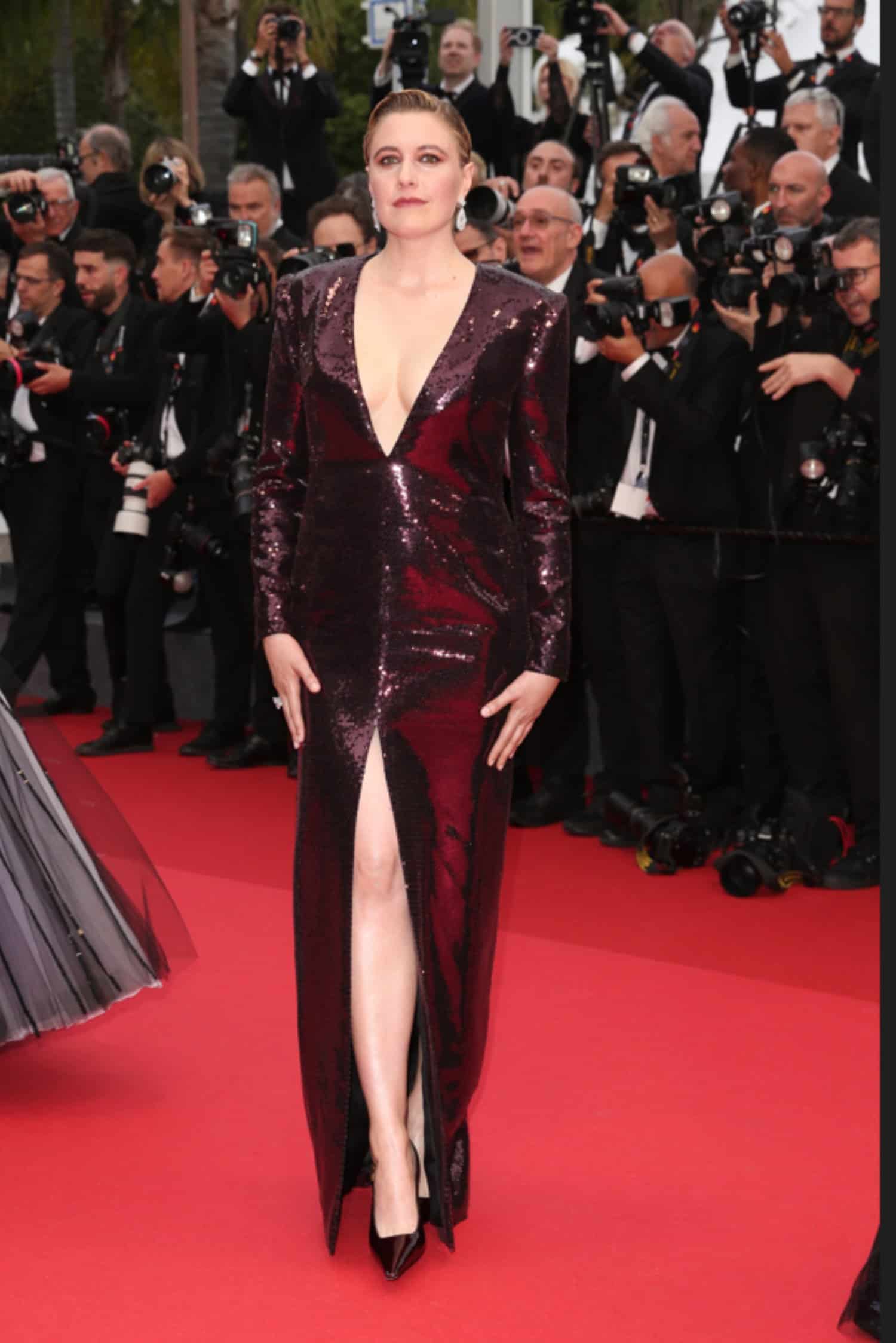 Cannes, Cannes Film Festival, fashion, red carpet, celebrity red carpet, Saint Laurent, Chopard, Greta Gerwig 
