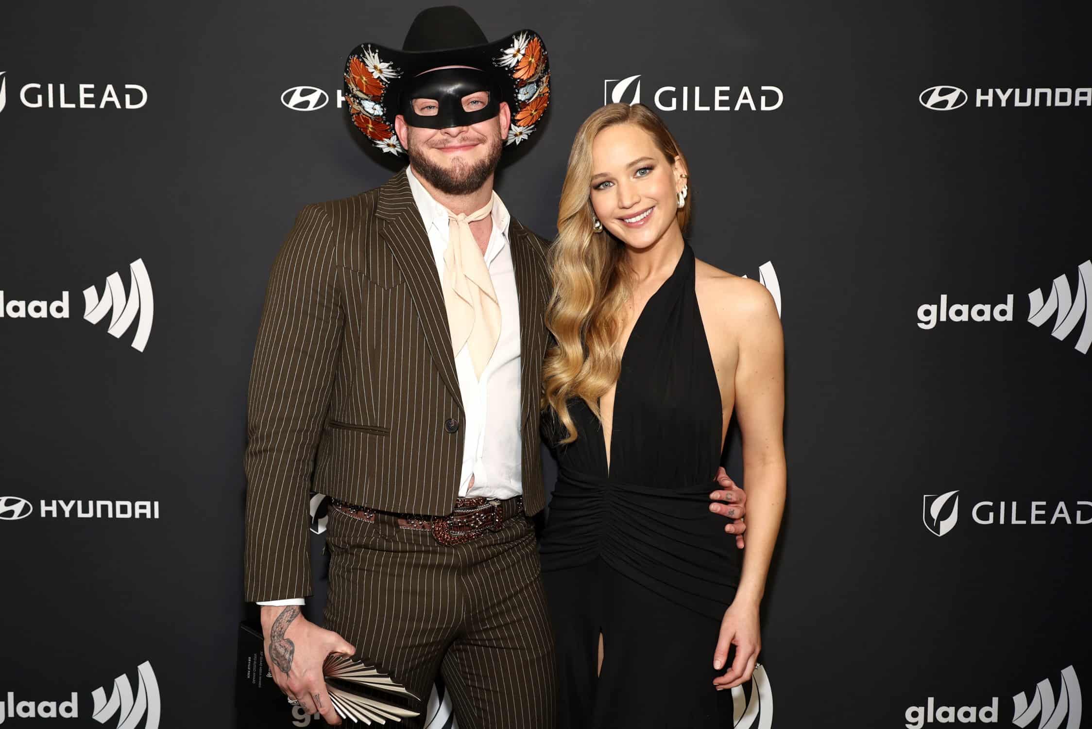 Orville Peck, Jennifer Lawrence, GLAAD, GLAAD Media Awards, awards, red carpet