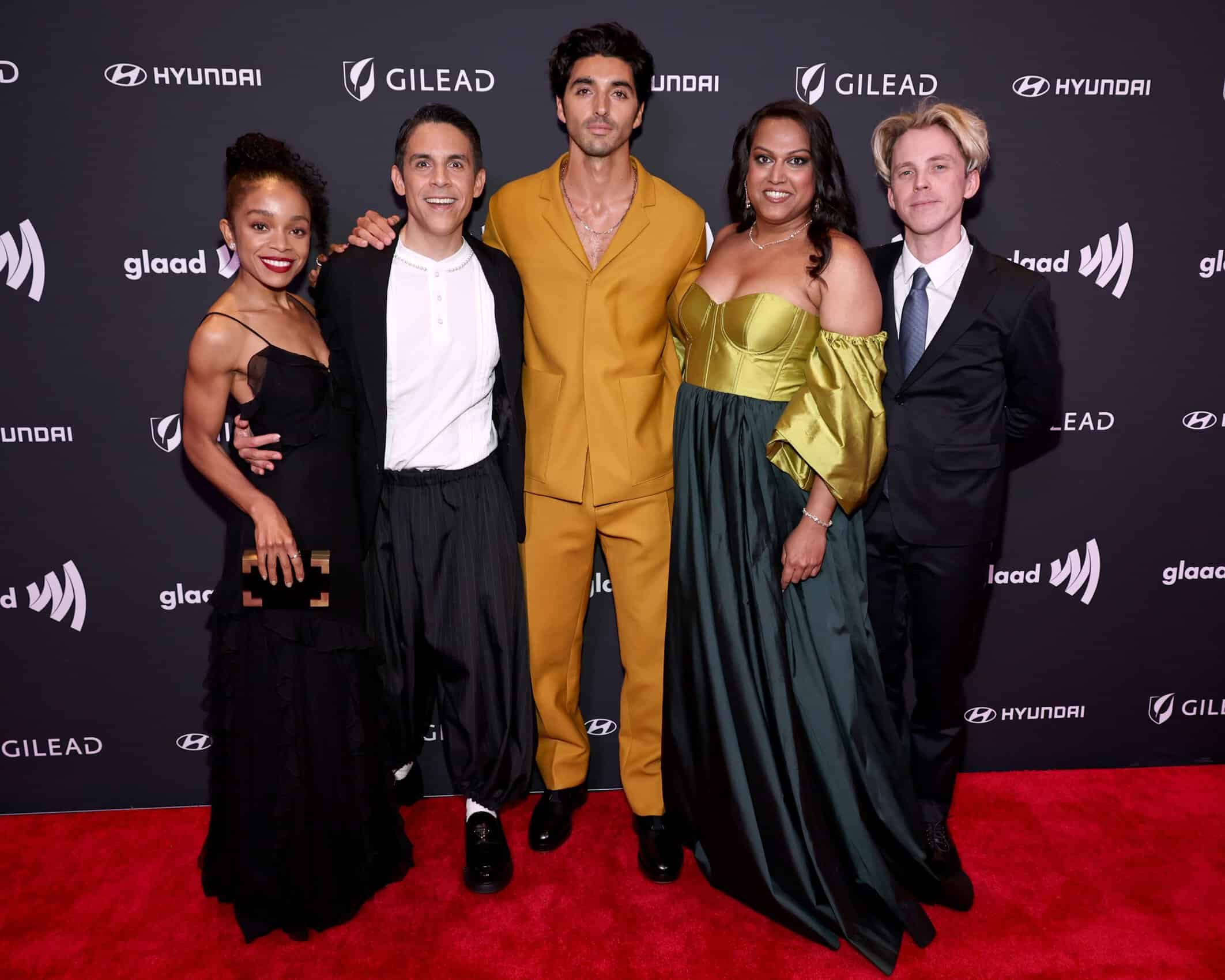 Red, White and Royal Blue, GLAAD, GLAAD Media Awards, awards, red carpet, Rachel Hilson, Matthew Lopez, Taylor Zakhar Perez, Aneesh Sheth, Michael McGrath