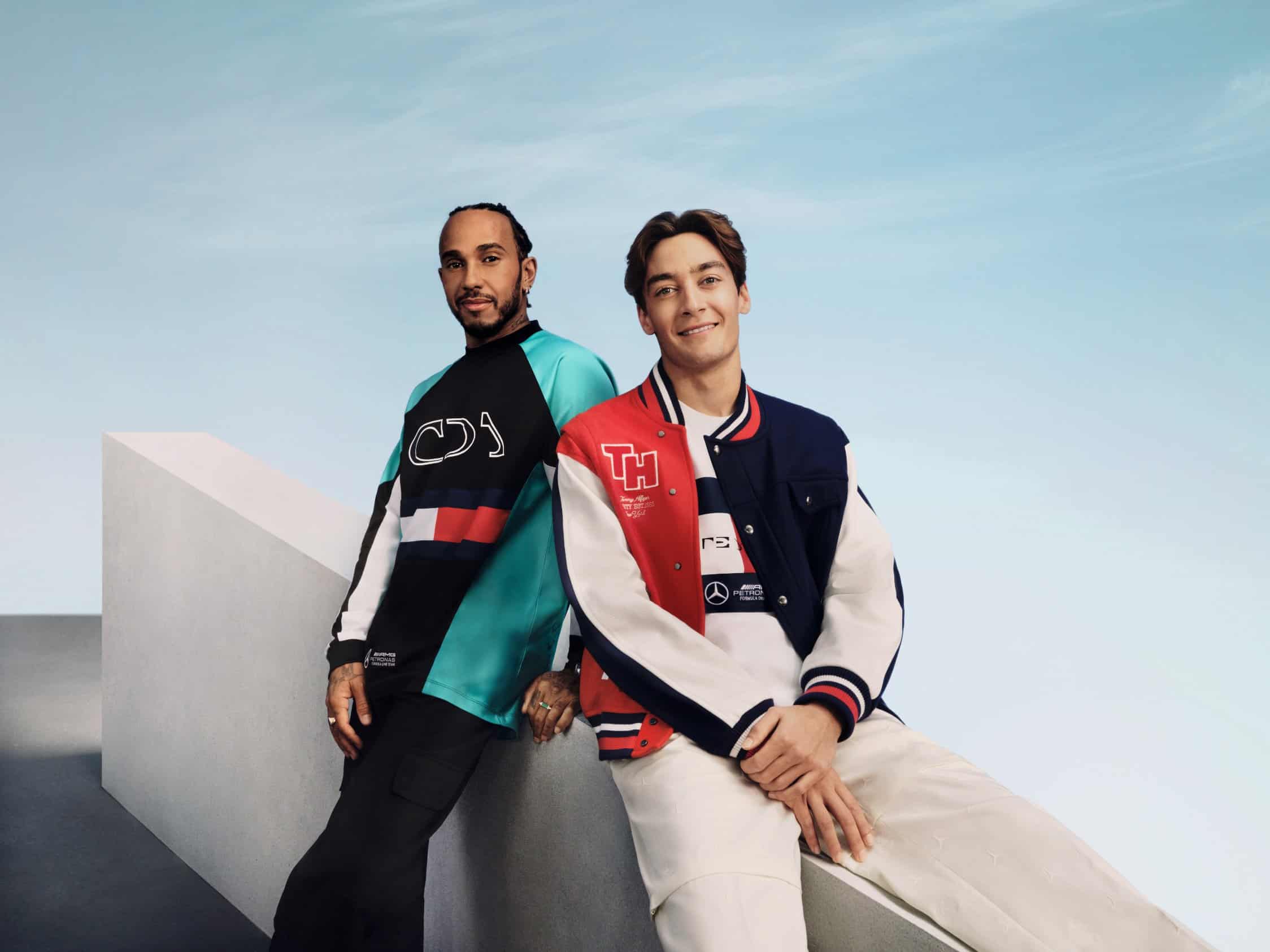 Tommy Hilfiger, campaigns, fashion, Clarence Ruth, Lewis Hamilton, George Russell, racing, collaborations, Mercedes-AMG PETRONAS, Formula One