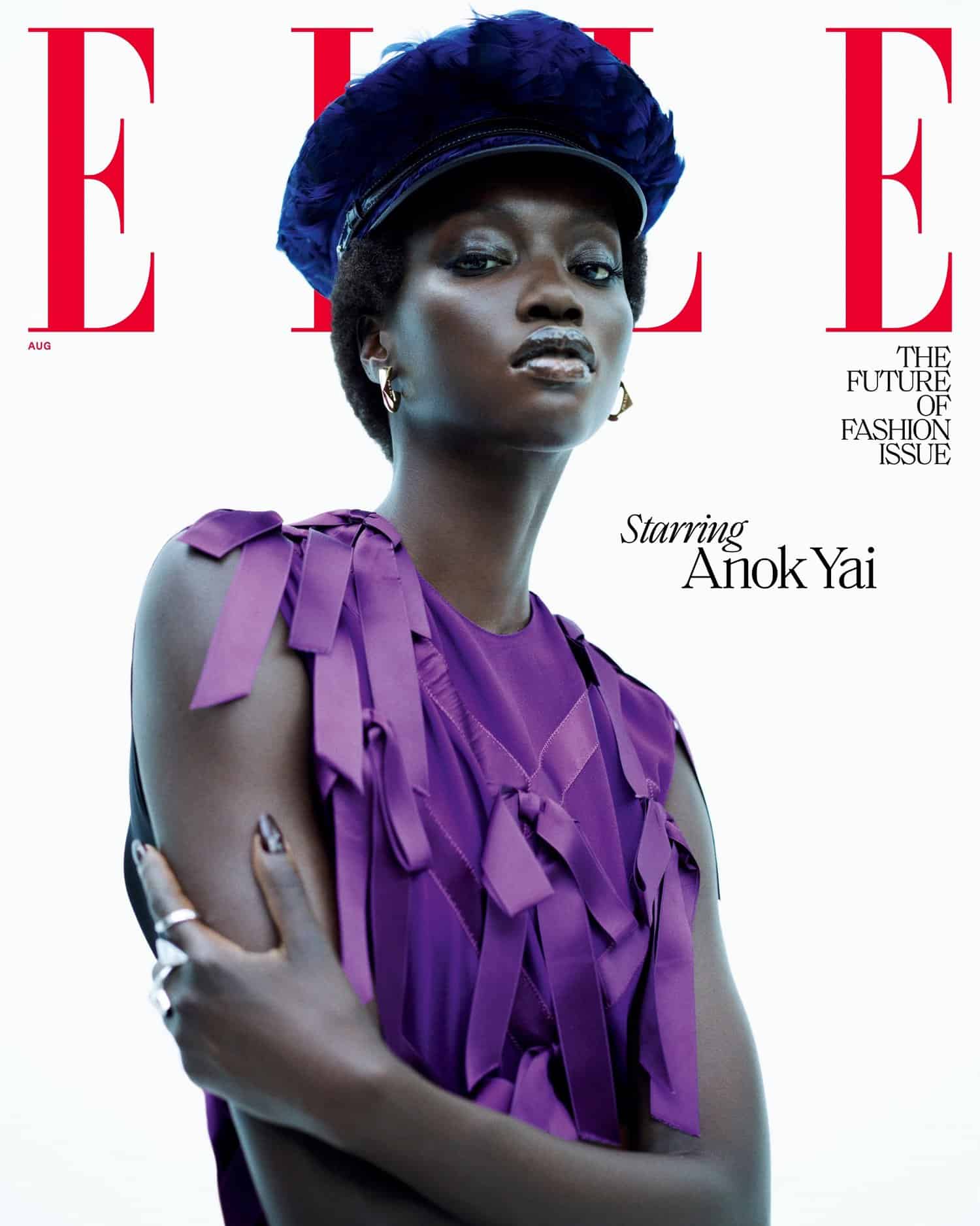 Anok Yai, Elle, Elle magazine, covers, fashion, editorials, Alex White, Mario Sorrenti