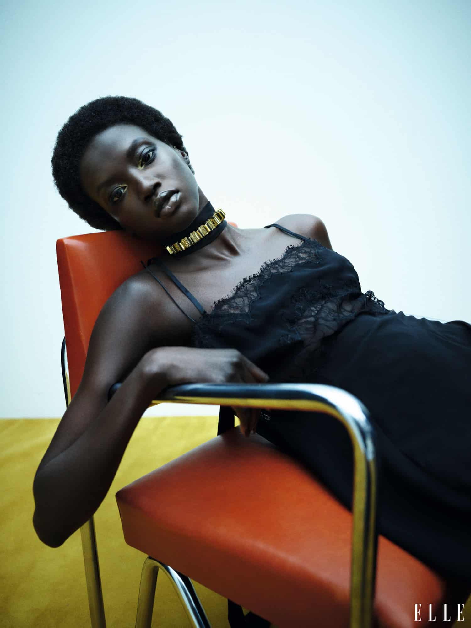 Anok Yai, Elle, Elle magazine, covers, fashion, editorials, Alex White, Mario Sorrenti