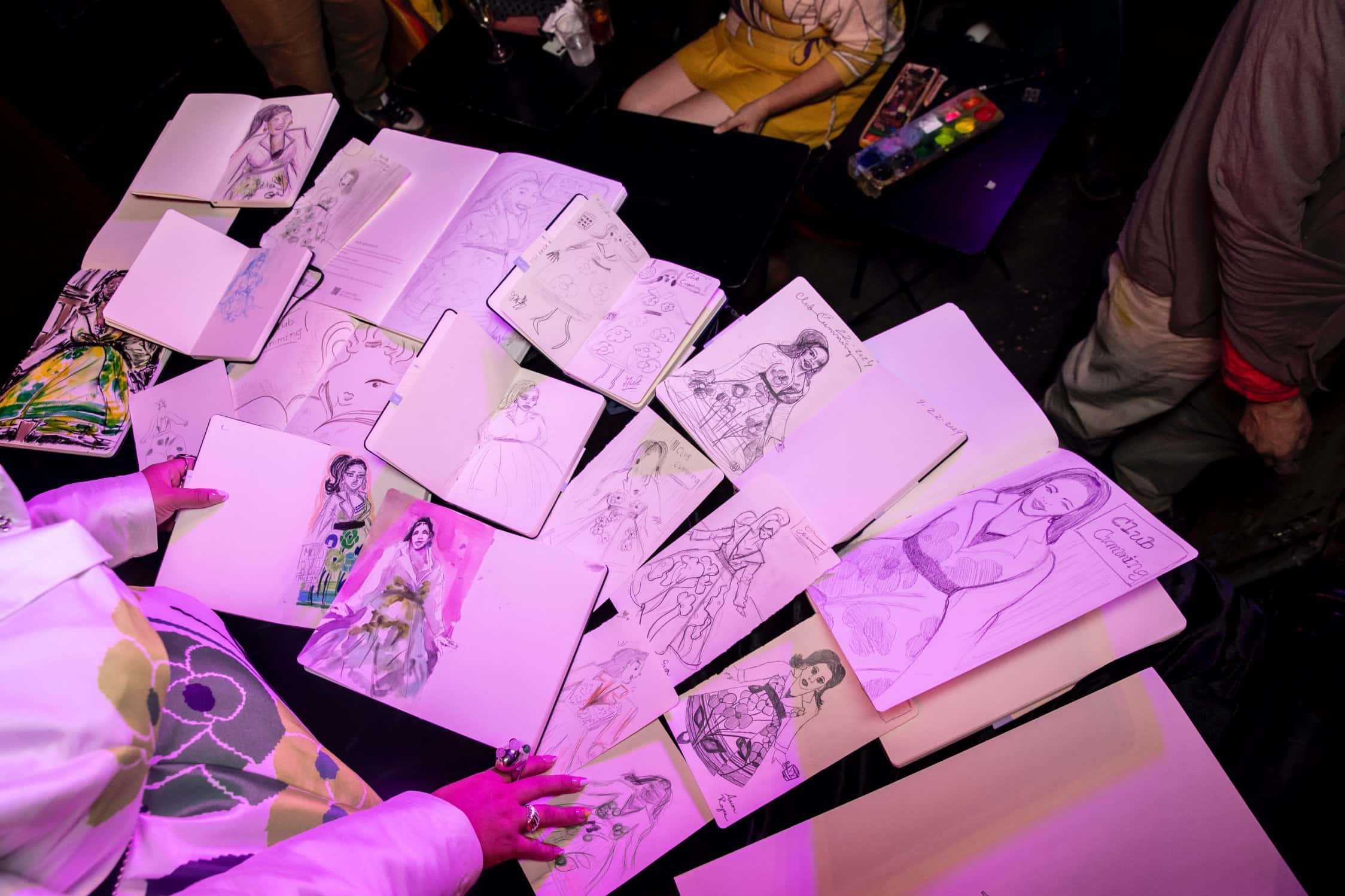 The Daily Front Row, Moleskine, Club Cumming, events, Drink & Draw