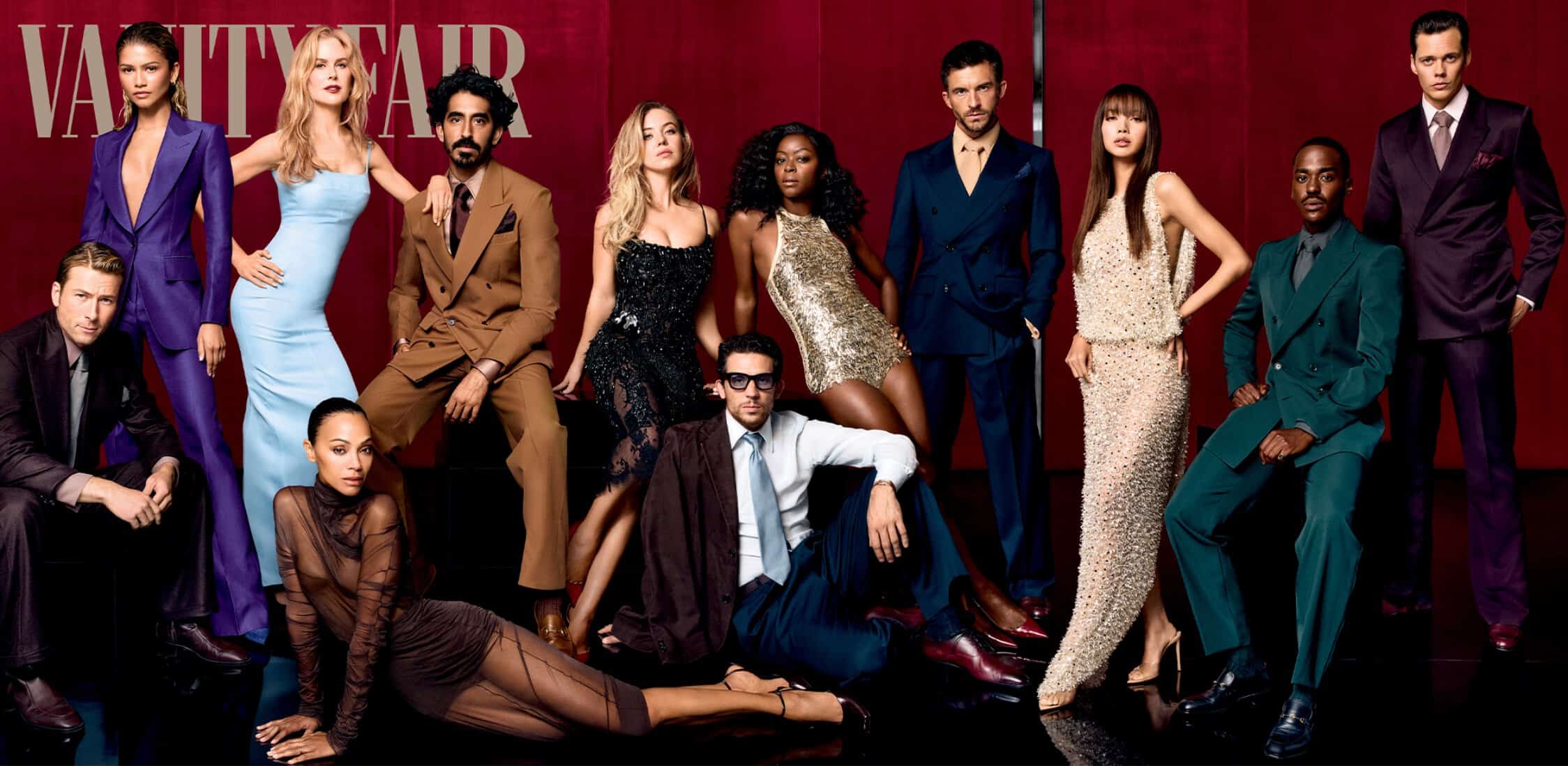 Vanity Fair, Glen Powell, Zendaya, Dev Patel, Zoe Saldana, Sydney Sweeney, Josh O'Connor, Danielle Deadwyler, Joanthan Bailey, Lisa, Ncuti Gatwa, Bill Skarsgård
