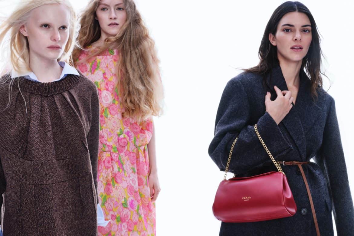 Prada, Kendall Jenner, Alex Consani, Fall 2025, campaigns, Miucciua Prada, Raf Simons